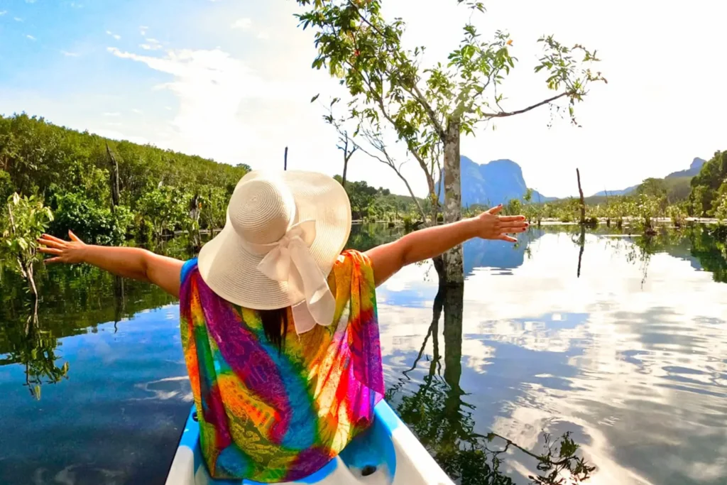 Kayaking at Mirror Lake in Ao Nang, Krabi, Thailand
